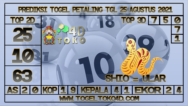 TOKO4D – PREDIKSI TOGEL PETALING 25 AGUSTUS 2021