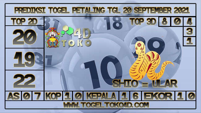 TOKO4D – PREDIKSI TOGEL PETALING 20 SEPTEMBER 2021