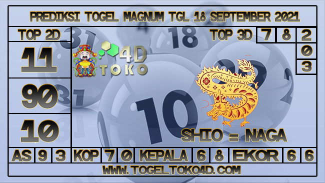 TOKO4D – PREDIKSI TOGEL MAGNUM 4D 18 SEPTEMBER 2021