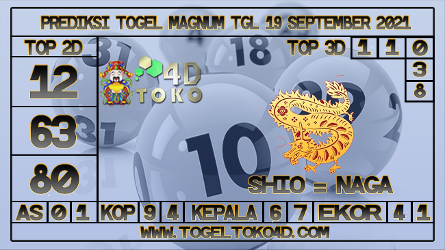 TOKO4D – PREDIKSI TOGEL MAGNUM 4D 19 SEPTEMBER 2021