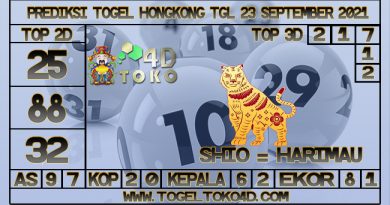 TOKO4D – PREDIKSI TOGEL HONGKONG 23 SEPTEMBER 2021