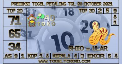 TOKO4D – PREDIKSI TOGEL PETALING 08 OKTOBER 2021