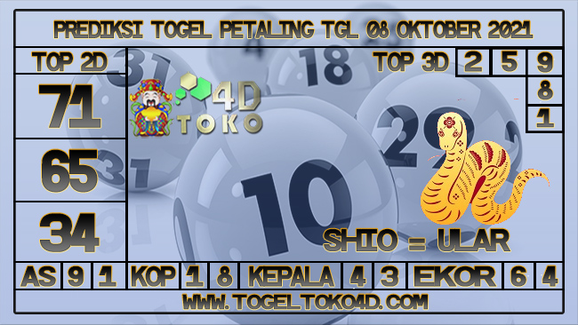 TOKO4D – PREDIKSI TOGEL PETALING 08 OKTOBER 2021