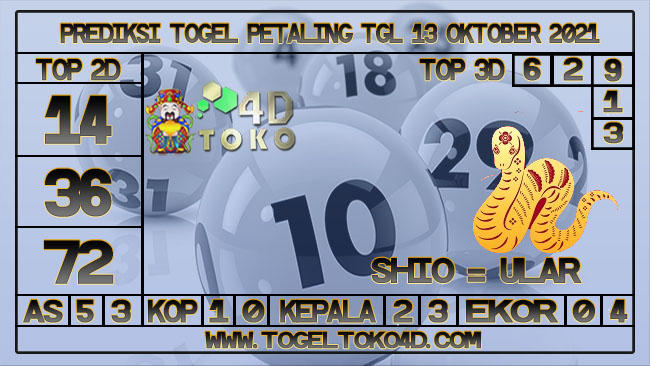 TOKO4D – PREDIKSI TOGEL PETALING 13 OKTOBER 2021