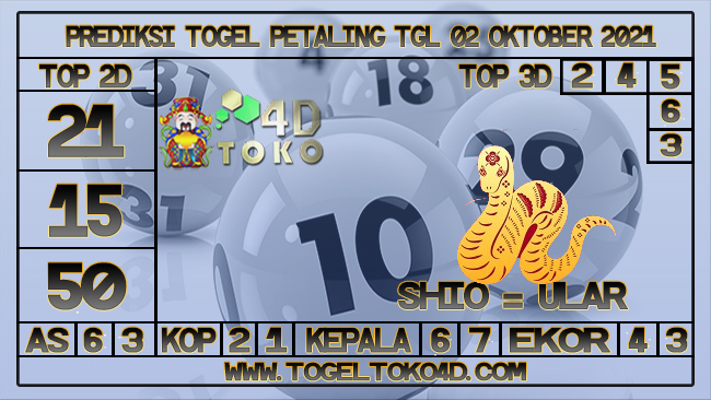 TOKO4D – PREDIKSI TOGEL PETALING 02 OKTOBER 2021