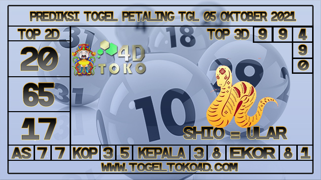 TOKO4D – PREDIKSI TOGEL PETALING 05 OKTOBER 2021