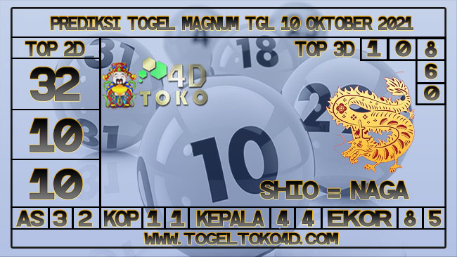 TOKO4D – PREDIKSI TOGEL MAGNUM 4D 10 OKTOBER 2021