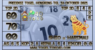 PREDIKSI TOGEL HONGKONG 18 OKTOBER 2021