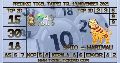 TOKO4D – PREDIKSI TOGEL TAIPEI 19 NOVEMBER 2021