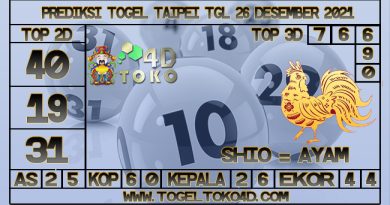 EDIKSI TOGEL TAIPEI 26 DESEMBER 2021