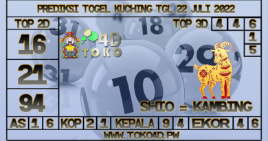 TOKO4D – PREDIKSI TOGEL KUCHING 22 JULY 2022