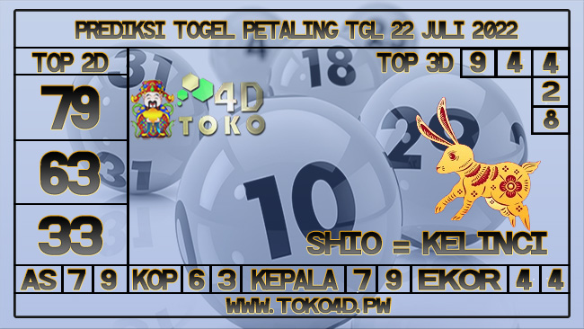 TOKO4D – PREDIKSI TOGEL PETALING 22 JULY 2022