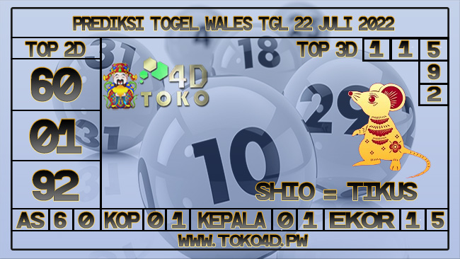 TOKO4D – PREDIKSI TOGEL WALES 22 JULY 2022