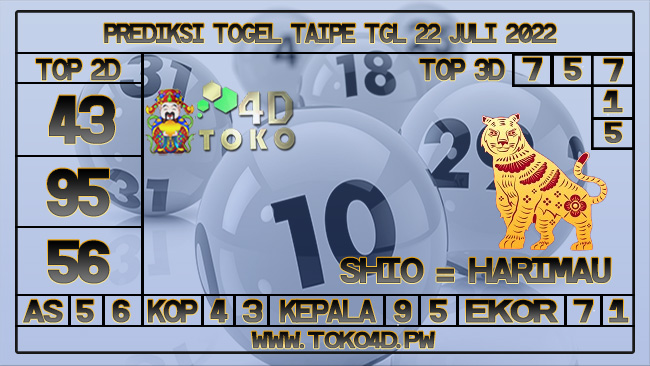 TOKO4D – PREDIKSI TOGEL TAIPEI 22 JULY 2022