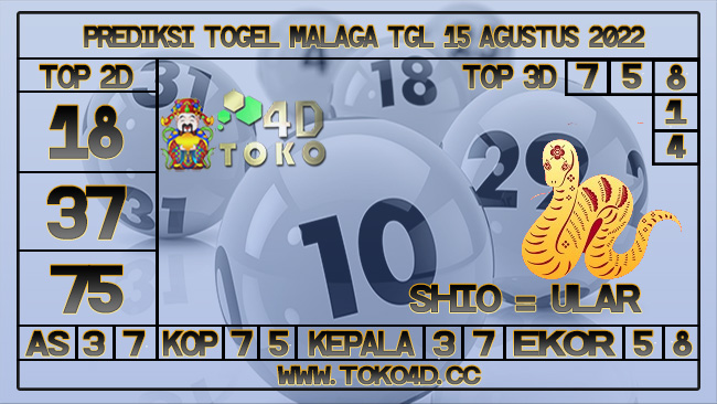 TOKO4D – PREDIKSI TOGEL MALAGA 15 AGUSTUS 2022