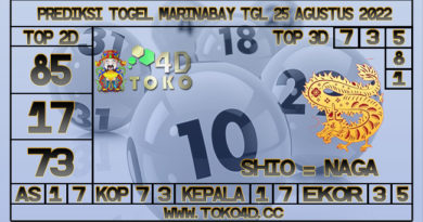 TOKO4D – PREDIKSI TOGEL MARINABAY 25 AGUSTUS 2022