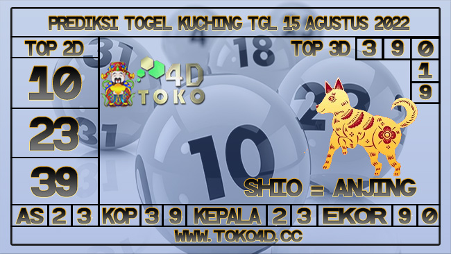 TOKO4D – PREDIKSI TOGEL KUCHING 15 AGUSTUS 2022