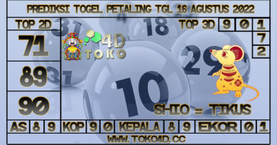 TOKO4D – PREDIKSI TOGEL PETALING 16 AGUSTUS 2022