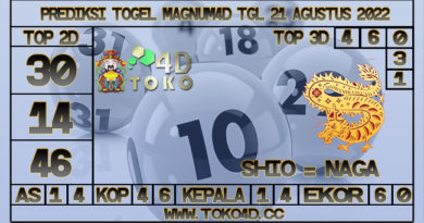 TOKO4D – PREDIKSI TOGEL MAGNUM4D 21 AGUSTUS 2022