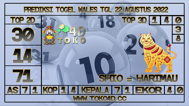 TOKO4D – PREDIKSI TOGEL WALES 22 AGUSTUS 2022