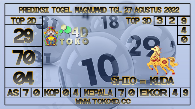 TOKO4D – PREDIKSI TOGEL MAGNUM4D 27 AGUSTUS 2022