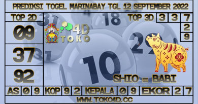 TOKO4D – PREDIKSI TOGEL MARINABAY 12 SEPTEMBER 2022