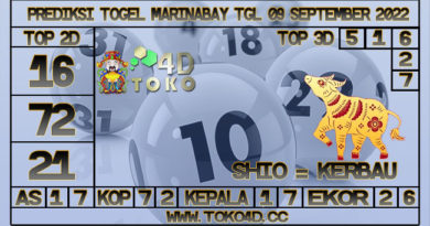 TOKO4D – PREDIKSI TOGEL MARINABAY 09 SEPTEMBER 2022