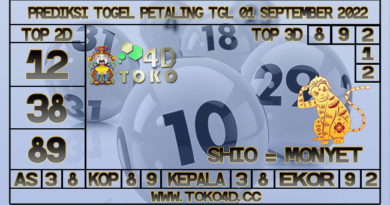 TOKO4D – PREDIKSI TOGEL PETALING 01 SEPTEMBER 2022