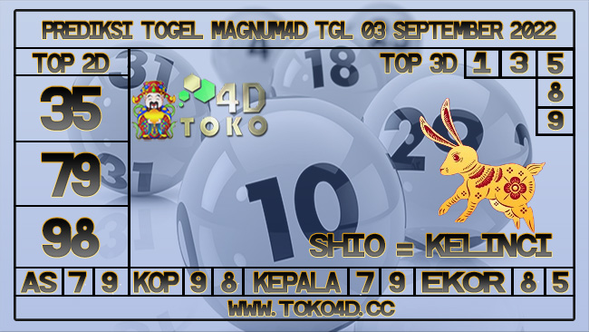 TOKO4D – PREDIKSI TOGEL MAGNUM4D 03 SEPTEMBER 2022