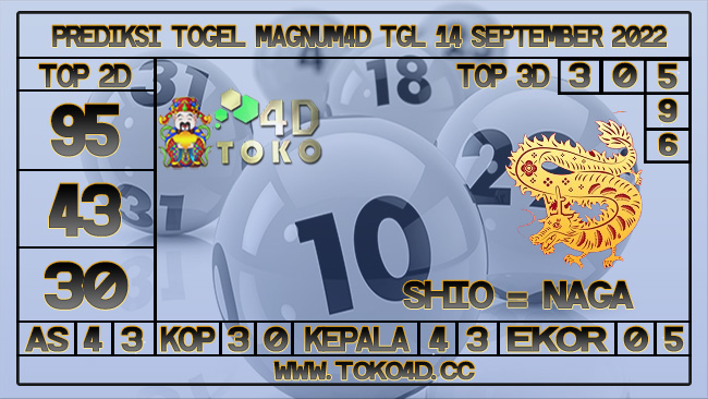 TOKO4D – PREDIKSI TOGEL MAGNUM4D 14 SEPTEMBER 2022