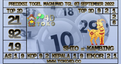 TOKO4D – PREDIKSI TOGEL MAGNUM4D 07 SEPTEMBER 2022