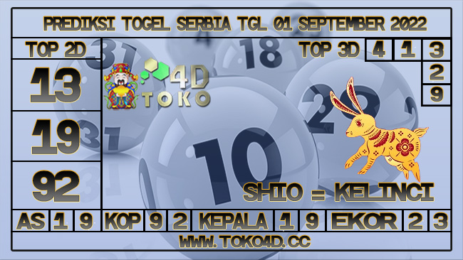 TOKO4D – PREDIKSI TOGEL SERBIA 01 SEPTEMBER 2022