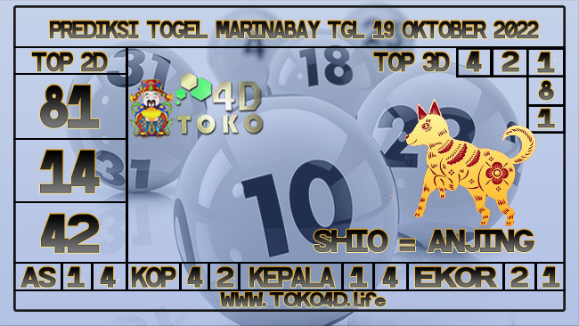 TOKO4D – PREDIKSI TOGEL MARINABAY 19 OKTOBER 2022