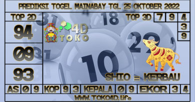 TOKO4D – PREDIKSI TOGEL MARINABAY 25 OKTOBER 2022