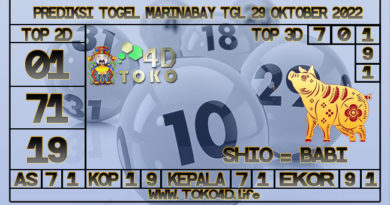 TOKO4D – PREDIKSI TOGEL MARINABAY 29 OKTOBER 2022