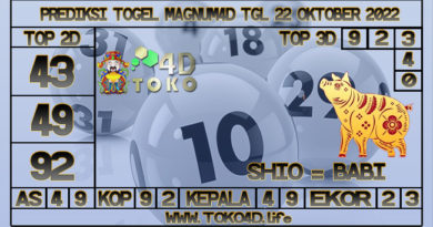 TOKO4D – PREDIKSI TOGEL MAGNUM4D 22 OKTOBER 2022