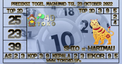 TOKO4D – PREDIKSI TOGEL MAGNUM4D 23 OKTOBER 2022