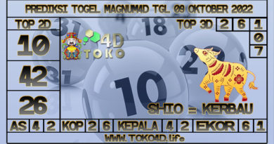 TOKO4D – PREDIKSI TOGEL MAGNUM4D 09 OKTOBER 2022