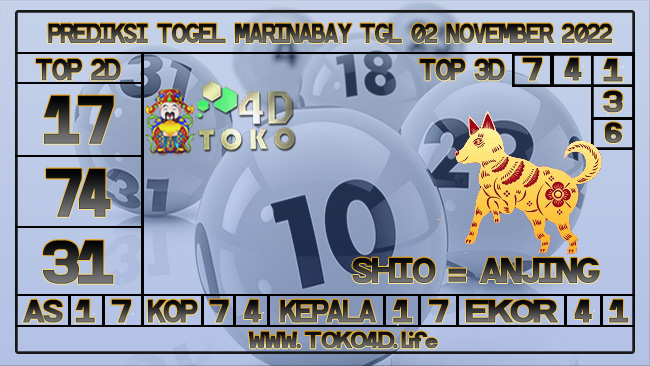 TOKO4D – PREDIKSI TOGEL MARINABAY 02 NOVEMBER 2022