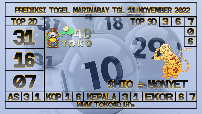 TOKO4D – PREDIKSI TOGEL MARINABAY 11 NOVEMBER 2022