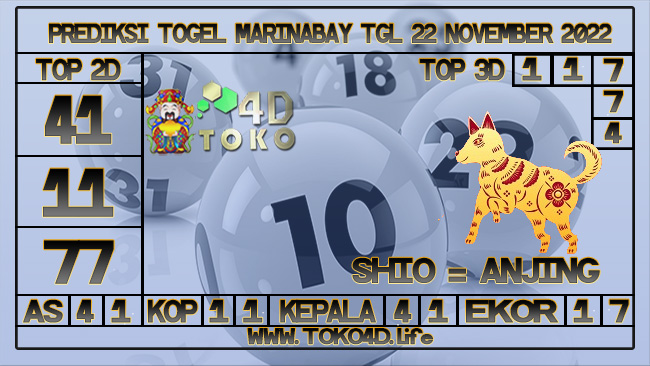 TOKO4D – PREDIKSI TOGEL MARINABAY 22 NOVEMBER 2022