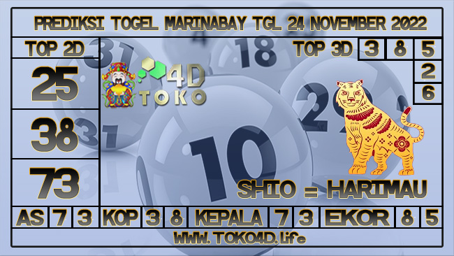 TOKO4D – PREDIKSI TOGEL MARINABAY 24 NOVEMBER 2022