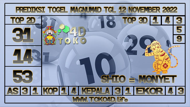 TOKO4D – PREDIKSI TOGEL MAGNUM4D 12 NOVEMBER 2022