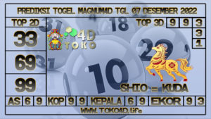 TOKO4D – PREDIKSI TOGEL MAGNUM4D 07 NOVEMBER 2022