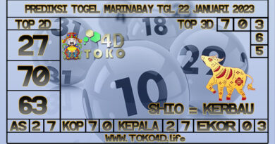 TOKO4D – PREDIKSI TOGEL MARINABAY 22 JANUARI 2023