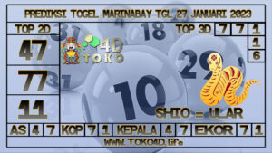 TOKO4D – PREDIKSI TOGEL MARINABAY 27 JANUARI 2023