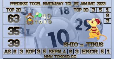 TOKO4D – PREDIKSI TOGEL MARINABAY 07 JANUARI 2023