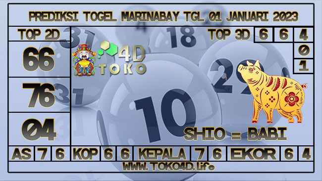 TOKO4D – PREDIKSI TOGEL MARINABAY 01 JANUARI 2023