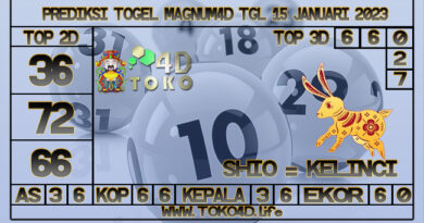 TOKO4D – PREDIKSI TOGEL MAGNUM4D 15 JANUARI 2023