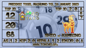 TOKO4D – PREDIKSI TOGEL MAGNUM4D 18 JANUARI 2023